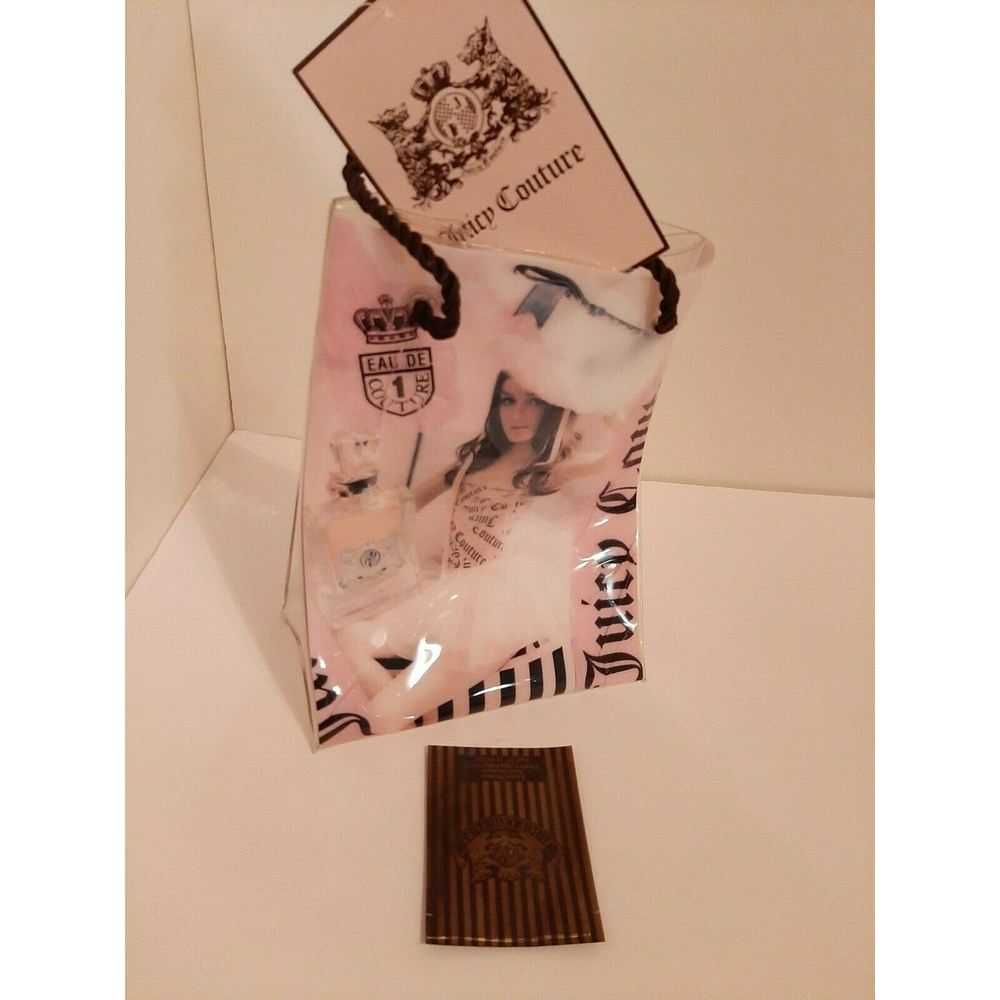 NWT Juicy Couture clear shoulder bag purse tote logo embellished